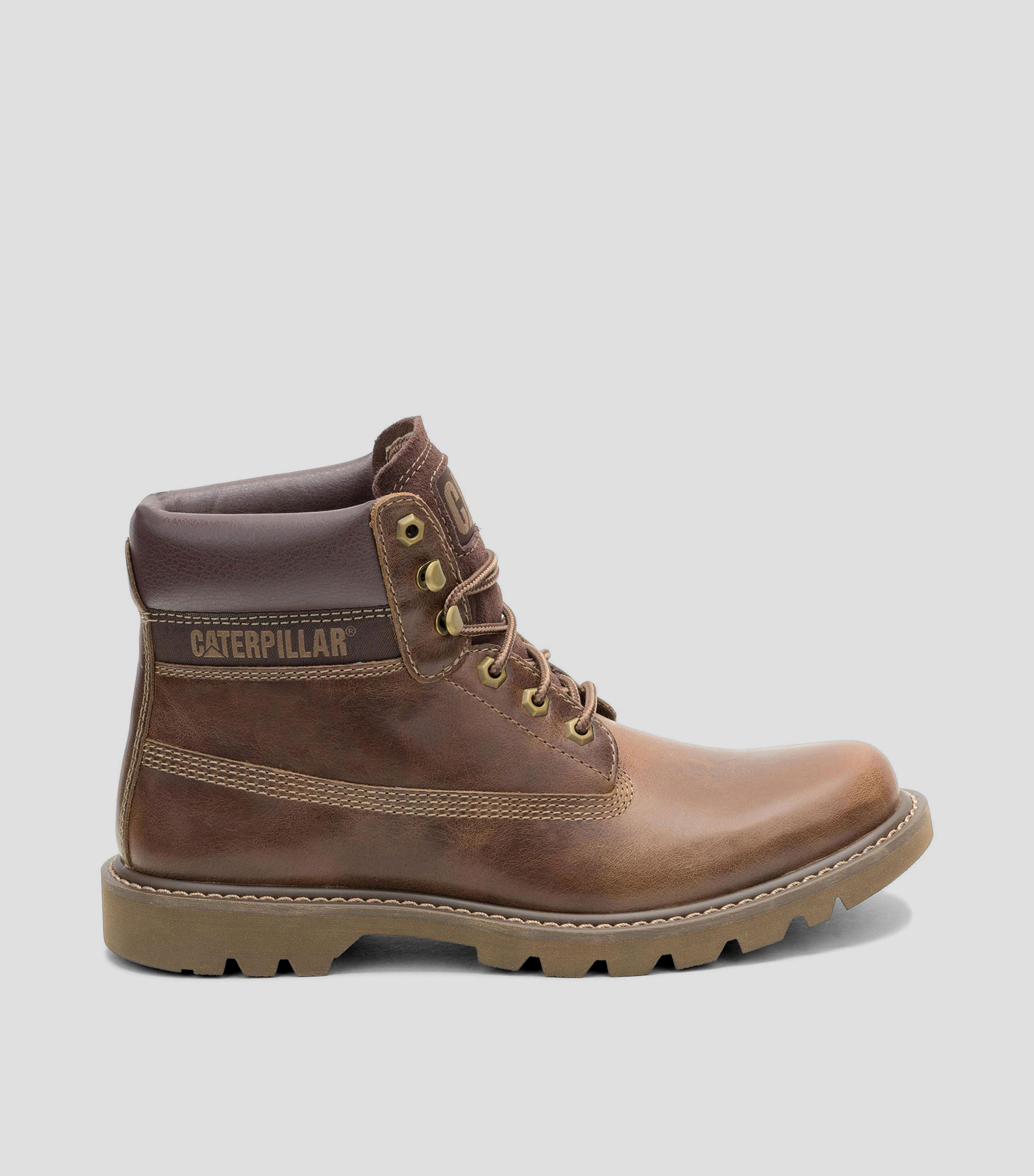 Botas casuales en piel con tacón bajo de media luna Hombre